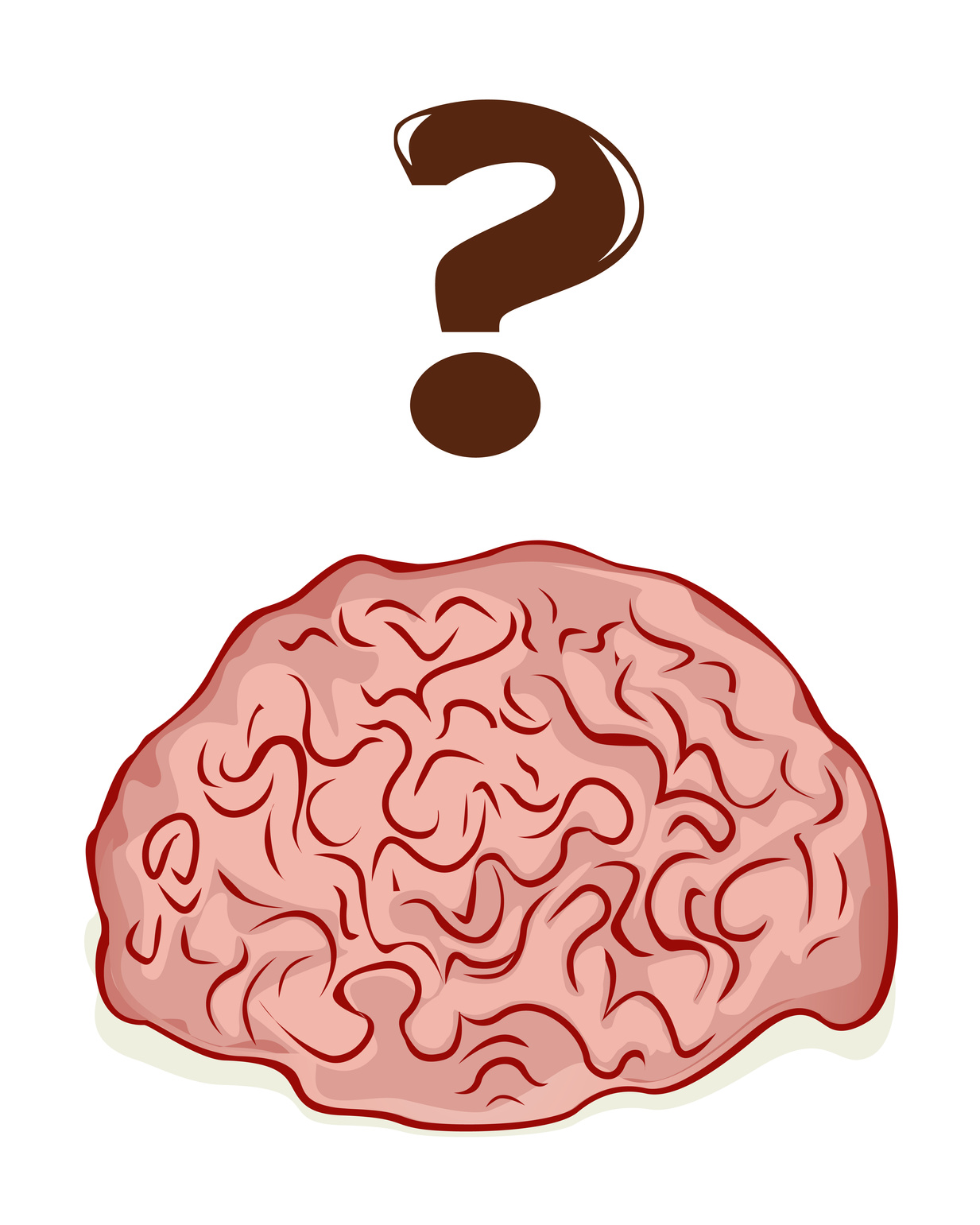 Brain and a question mark